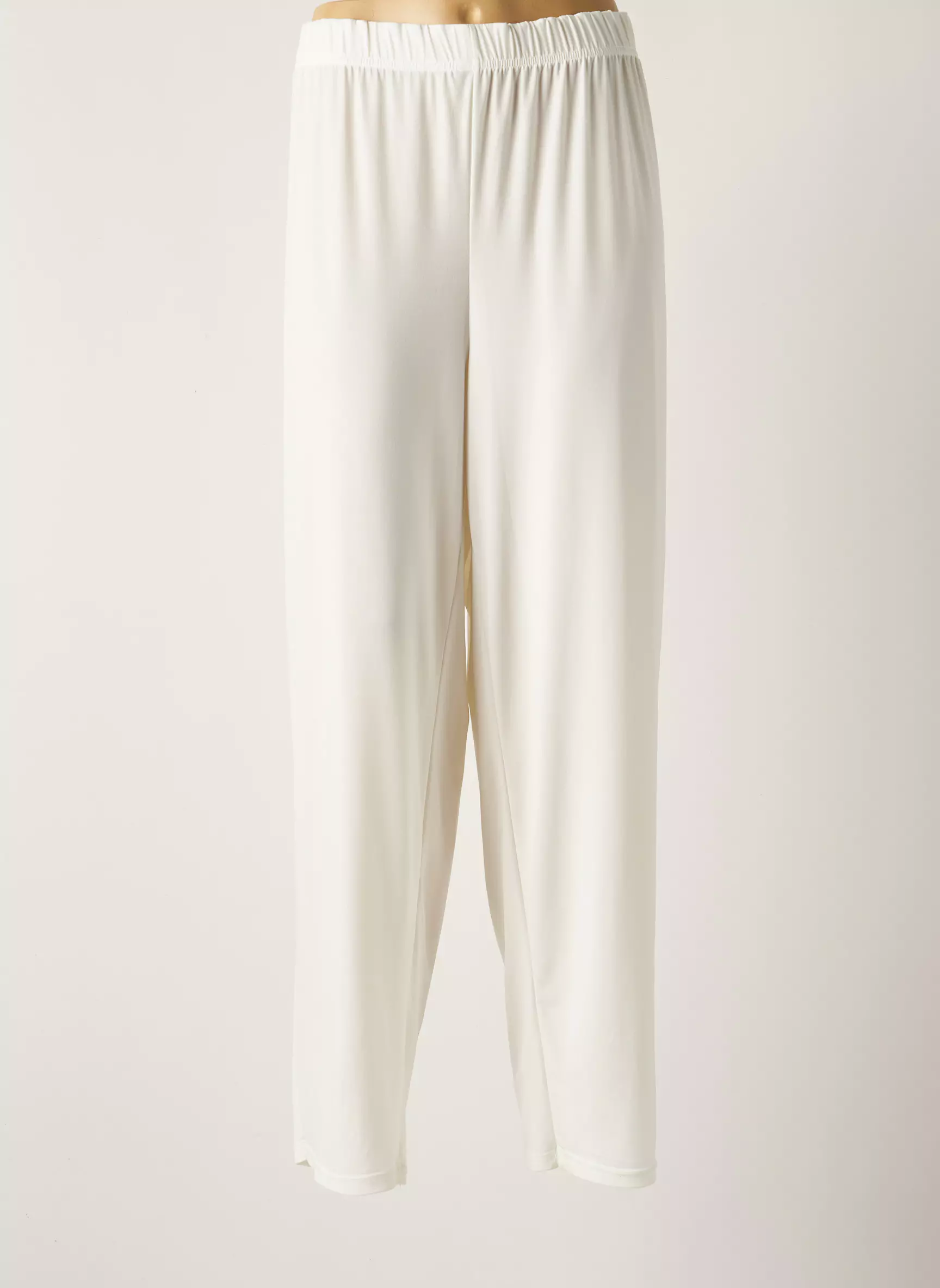 Fluide Paris Pantalons Droits Femme couleur blanc