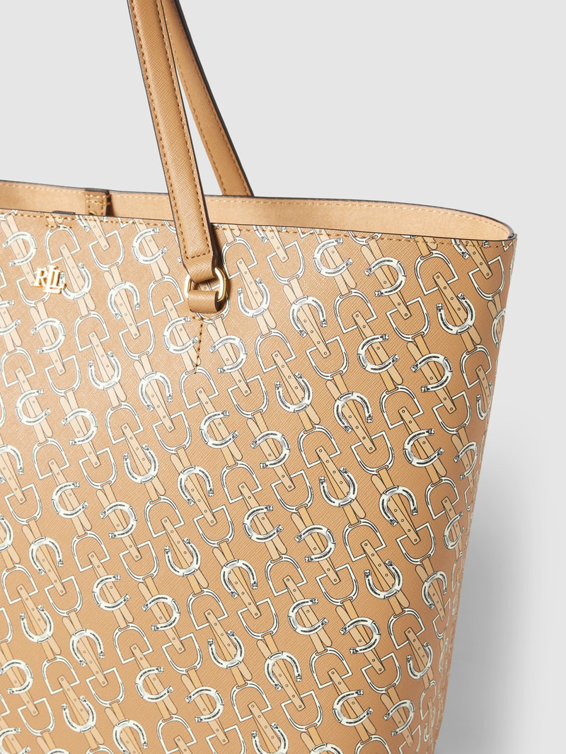 Tote Bag aus echtem Leder Modell 'KARLY' in taupe