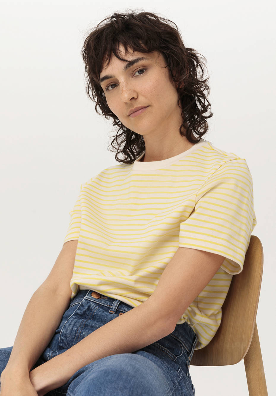 Kurzarm-Ringelshirt aus reiner Bio-Baumwolle