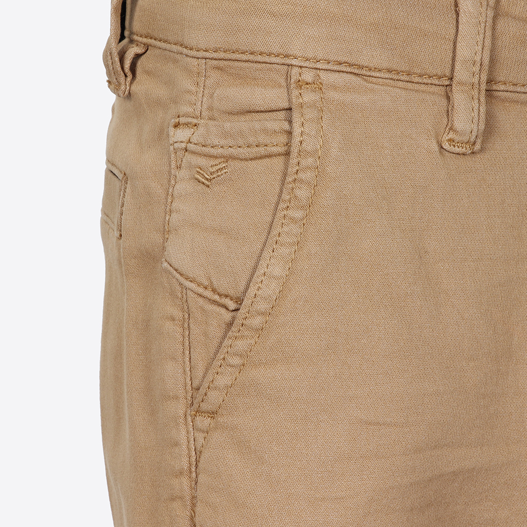 TIWIX  Pantalon relaxed cropped marron garçon