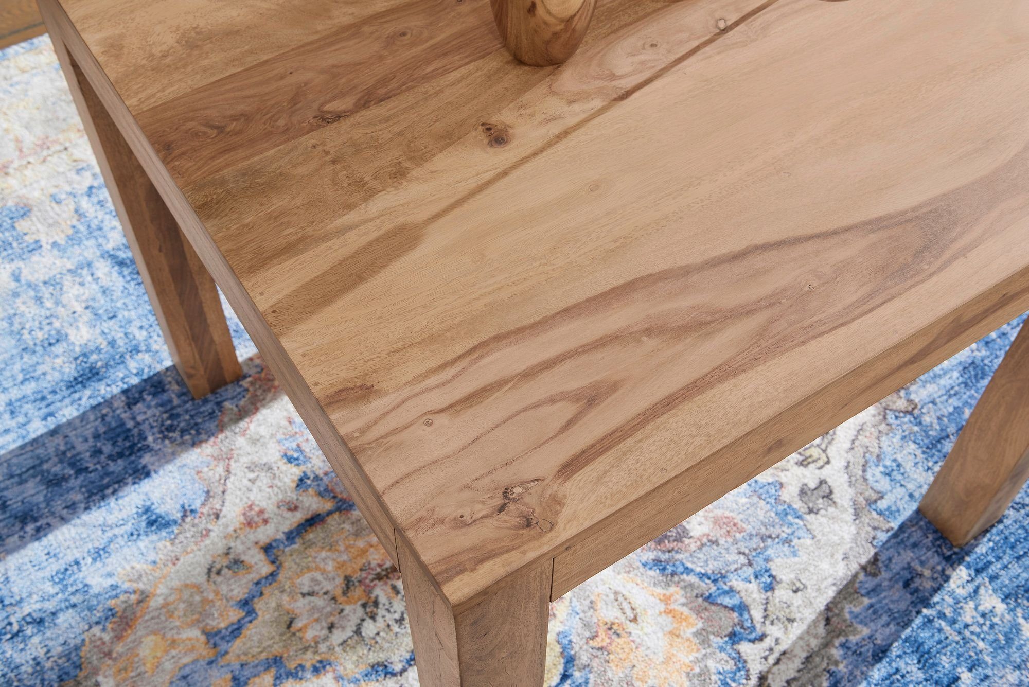 FINEBUY Esstisch FB39799 (Akazie Massivholz 80x80x76 cm Esszimmertisch), Küchentisch Esszimmer Modern, bis zu 4 Personen