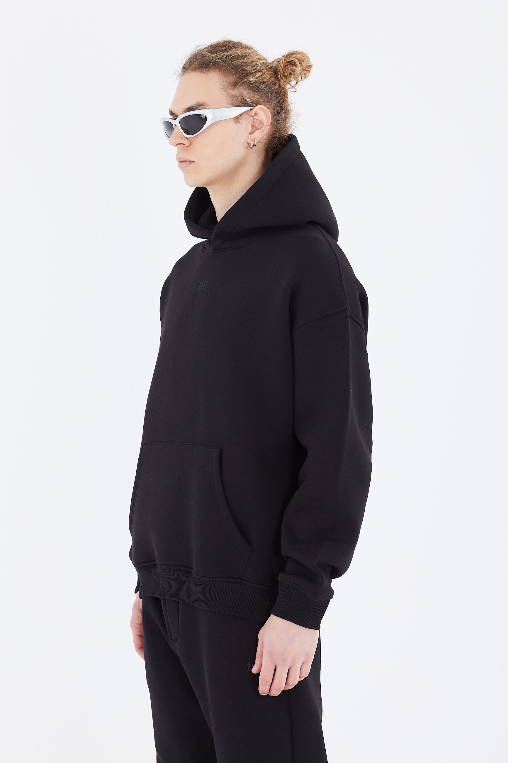 OSSY HOMER Hoodie Oversize Hoodie einfarbig Basic Baumwolle Kapuzenpullover 320gsm