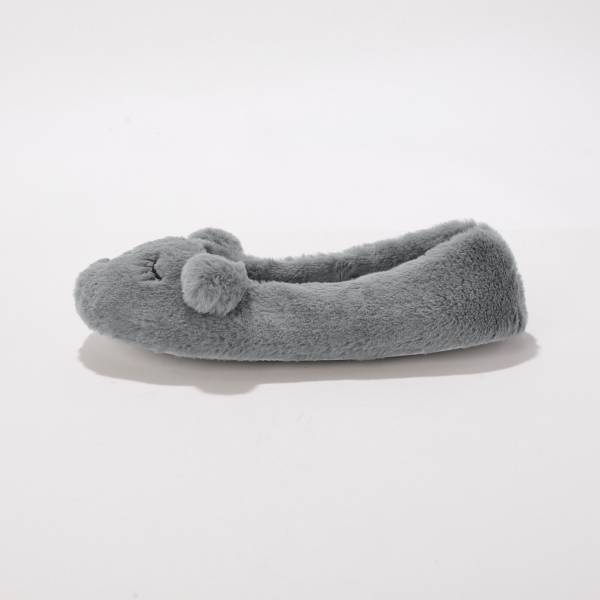Chaussons ballerines maille peluche oreilles 3D