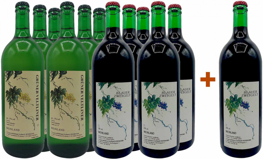 11+1 Paket Literwein trocken - Weinbau Hofmann