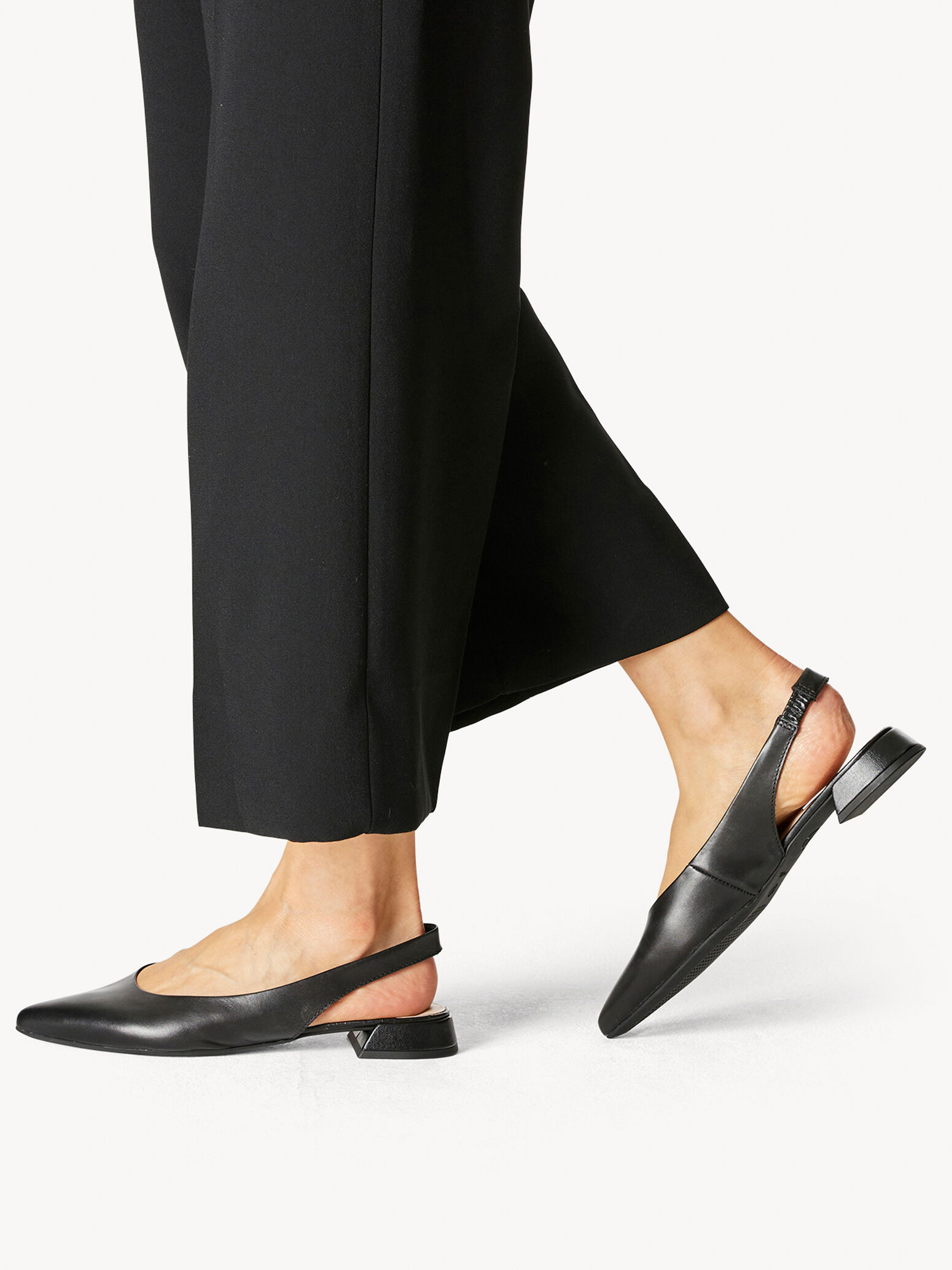 Escarpin en cuir - noir