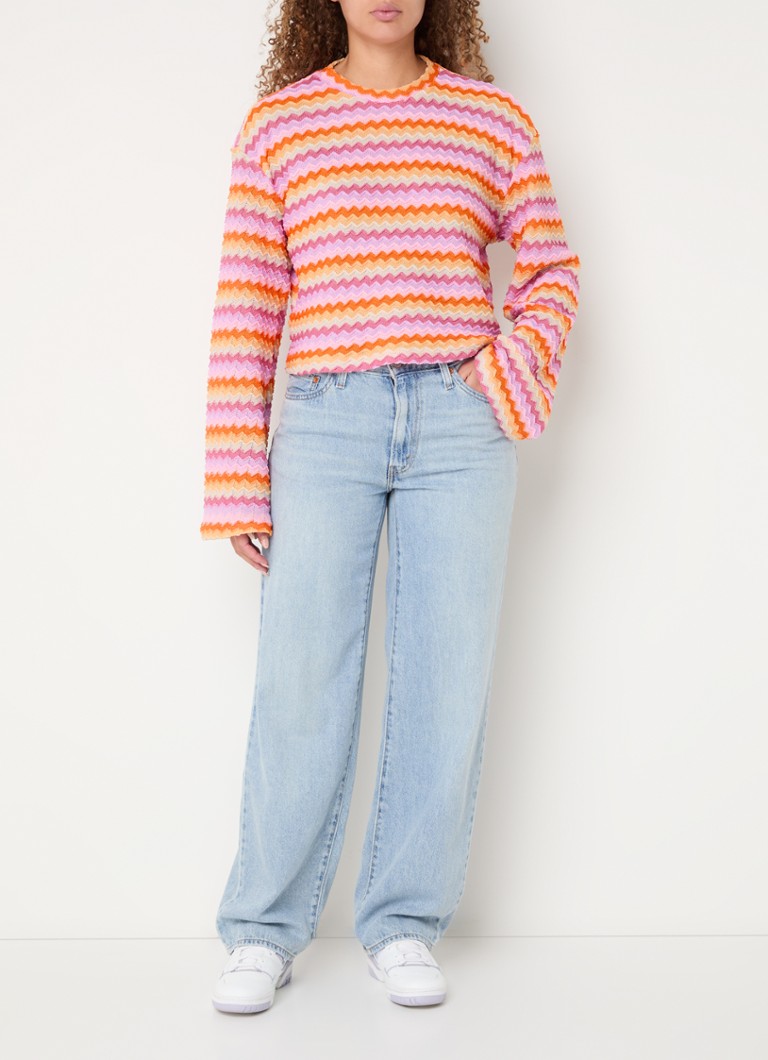 Maglione Nica a maglia fine del marchio Refined Department, decorato con un motivo a zigzag.