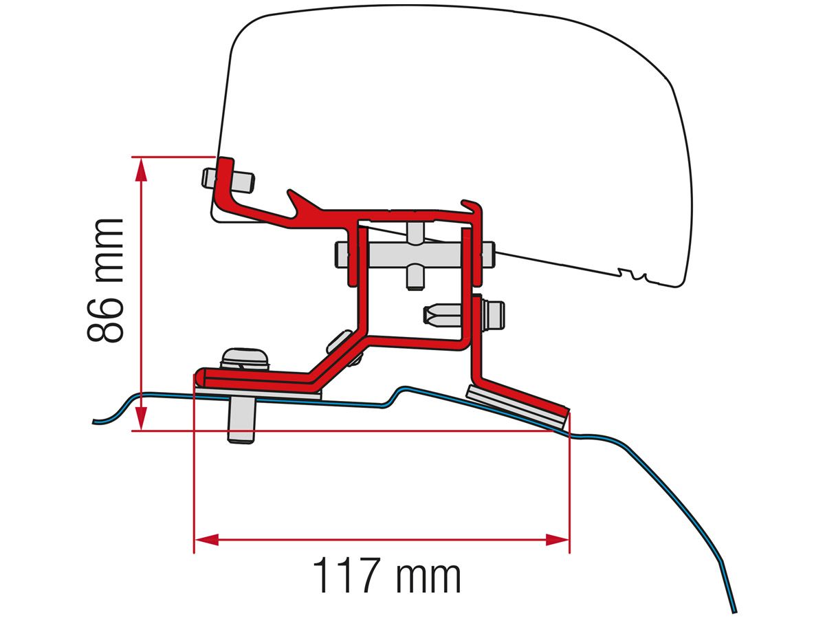 Fiamma Adapter F40Van Ford Custom L1