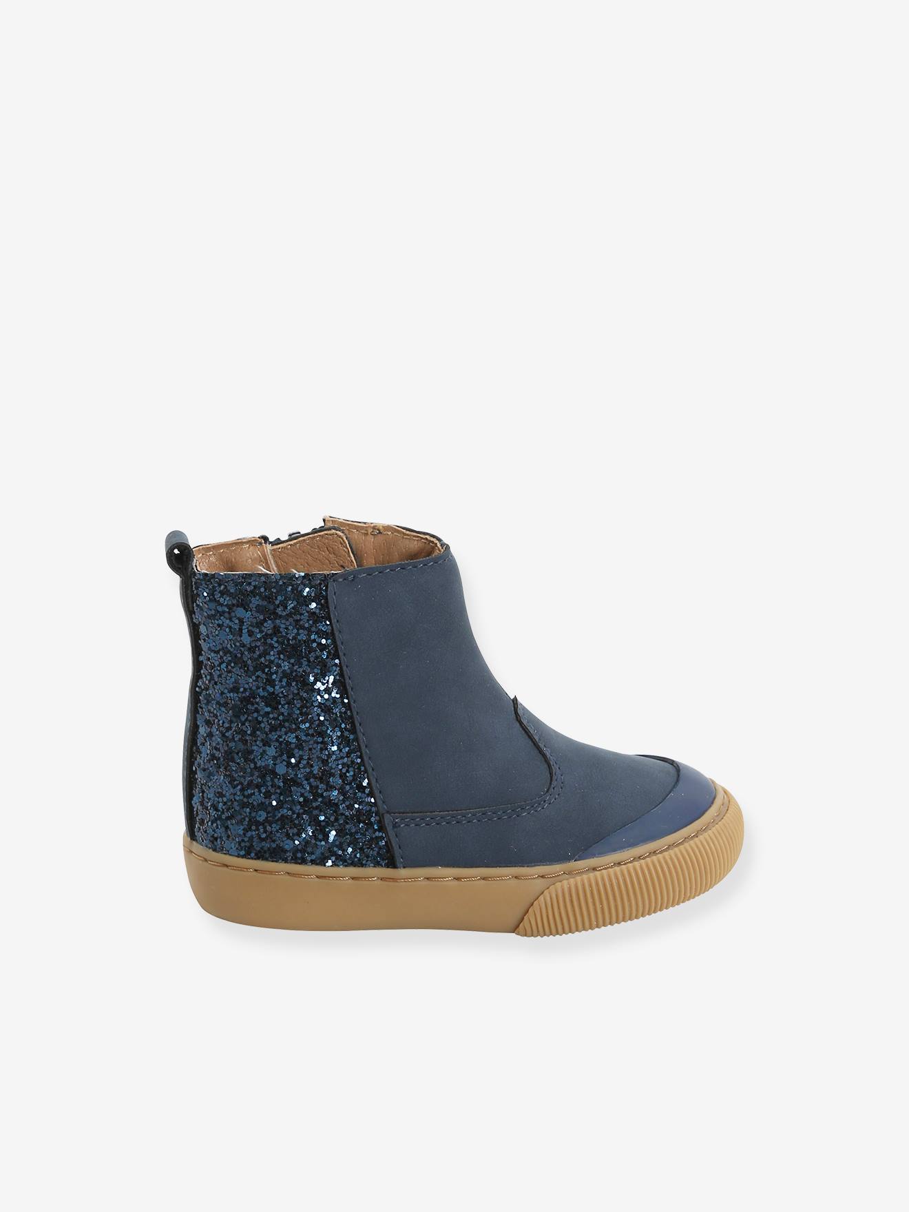 Boots fantaisie zippées bébé fille marine