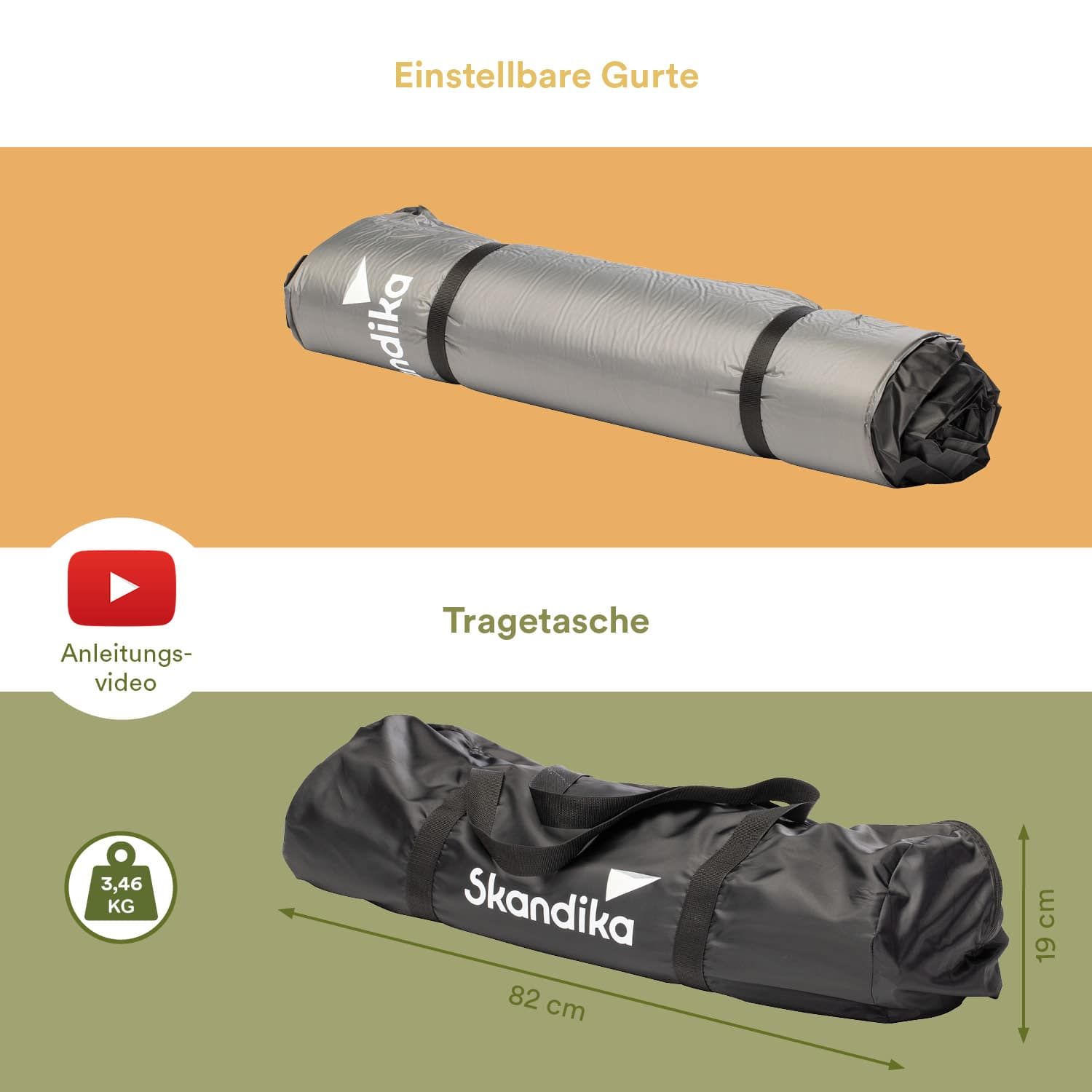 Skandika Easy 3D Premium Single selbstaufblasend