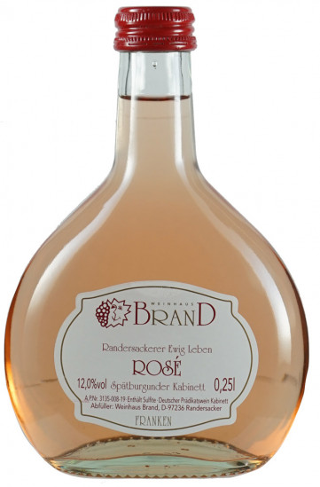 2018 Ewig Leben Spätburgunder ROSÉ Kabinett halbtrocken 0,25 L - Weinhaus Brand