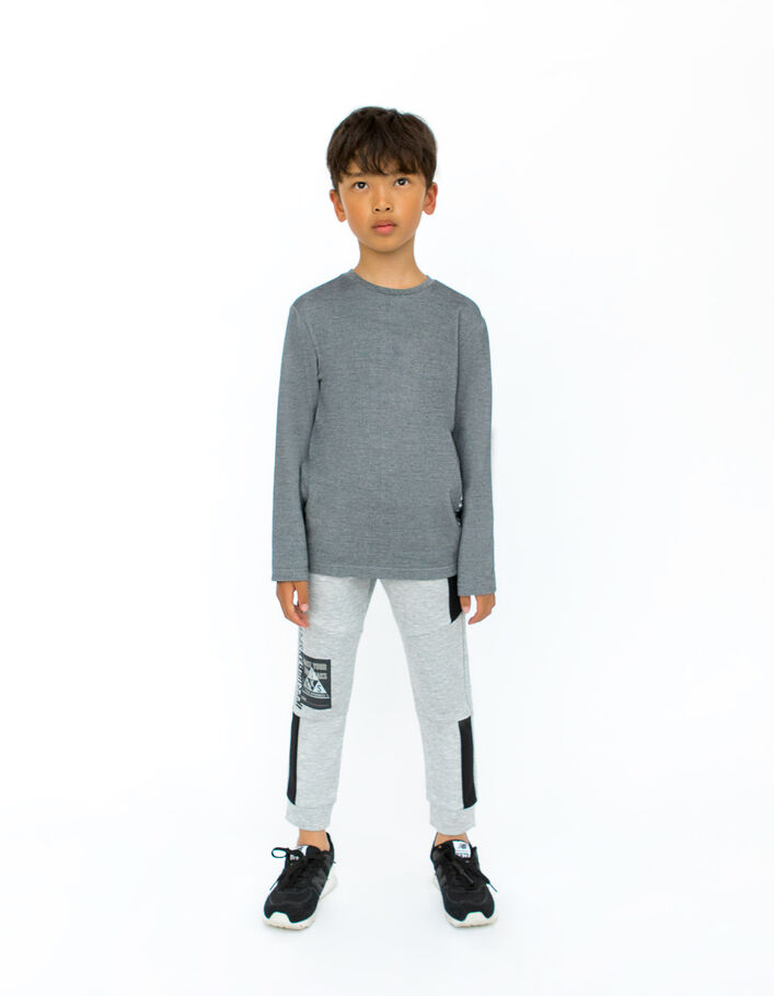 Jogging gris détails noirs et réfléchissant garçon
