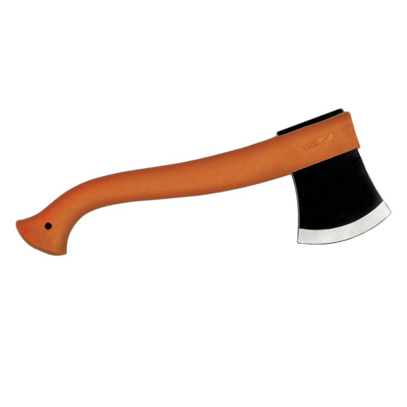 Morakniv Axt, mit orangefarbenem Griff (Lederscheide)
