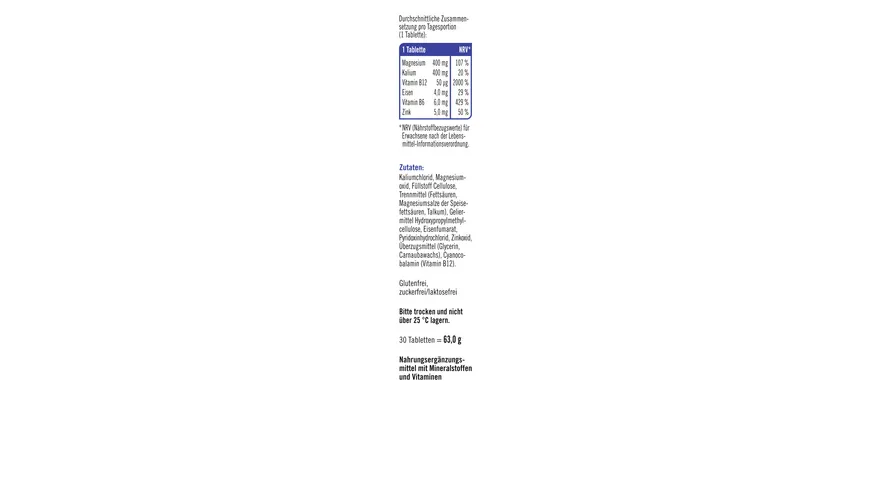 TAXOFIT Magnesium 400 + Kalium 30 Tabletten