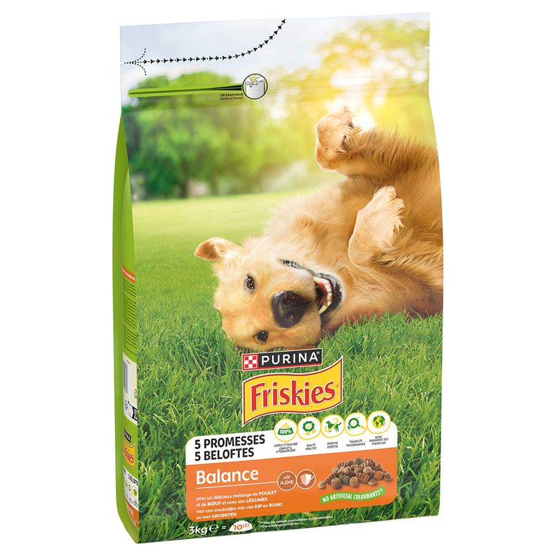 PURINA FRISKIES Balance Hund mit Huhn, Rind und Gemüse