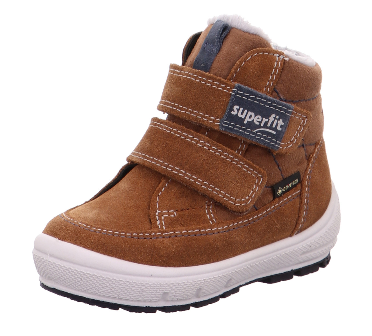 GROOVY - Braun/Blau Boots mit Klettverschluss