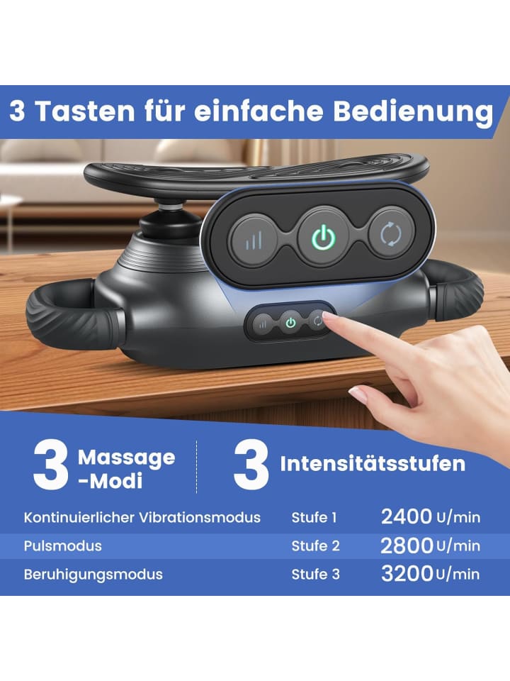 COSTWAY Elektrische Massagepistole Handmassagegerät in Schwarz günstig kaufen onesize