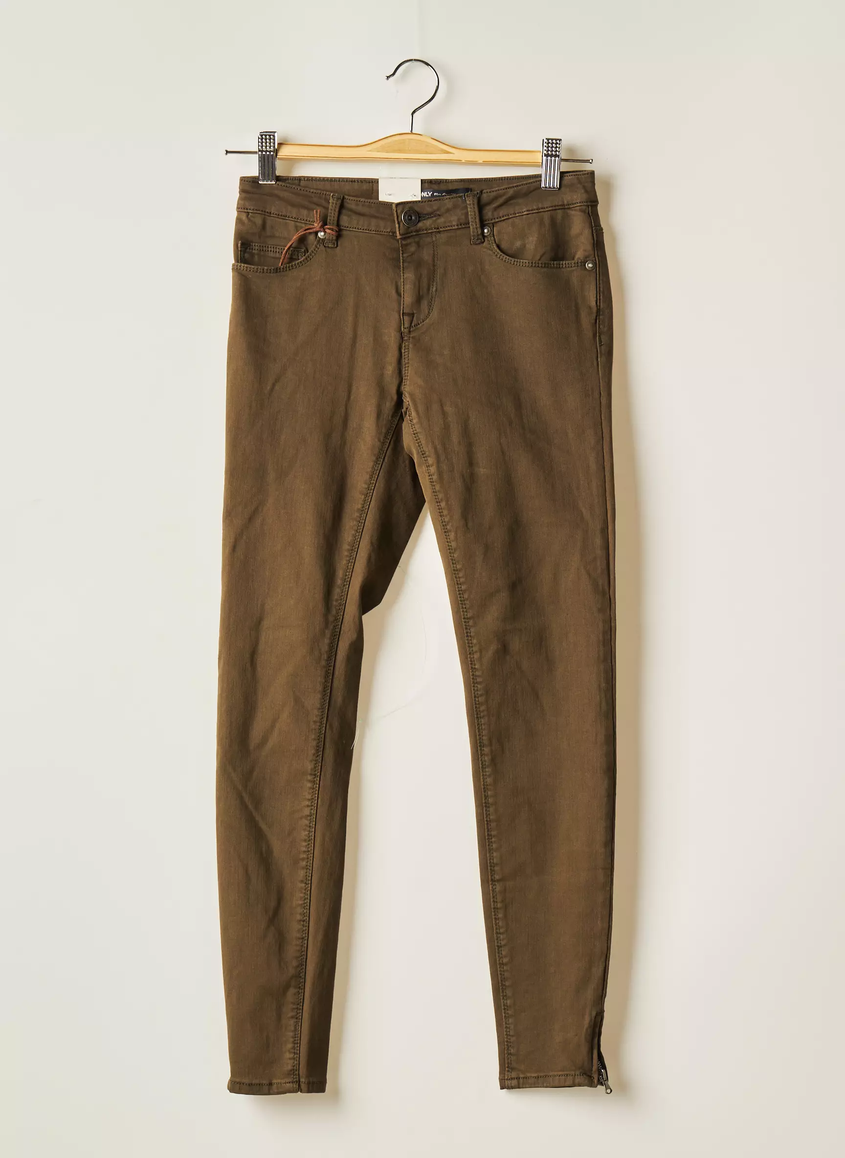 Only Pantalons Slim Femme couleur vert