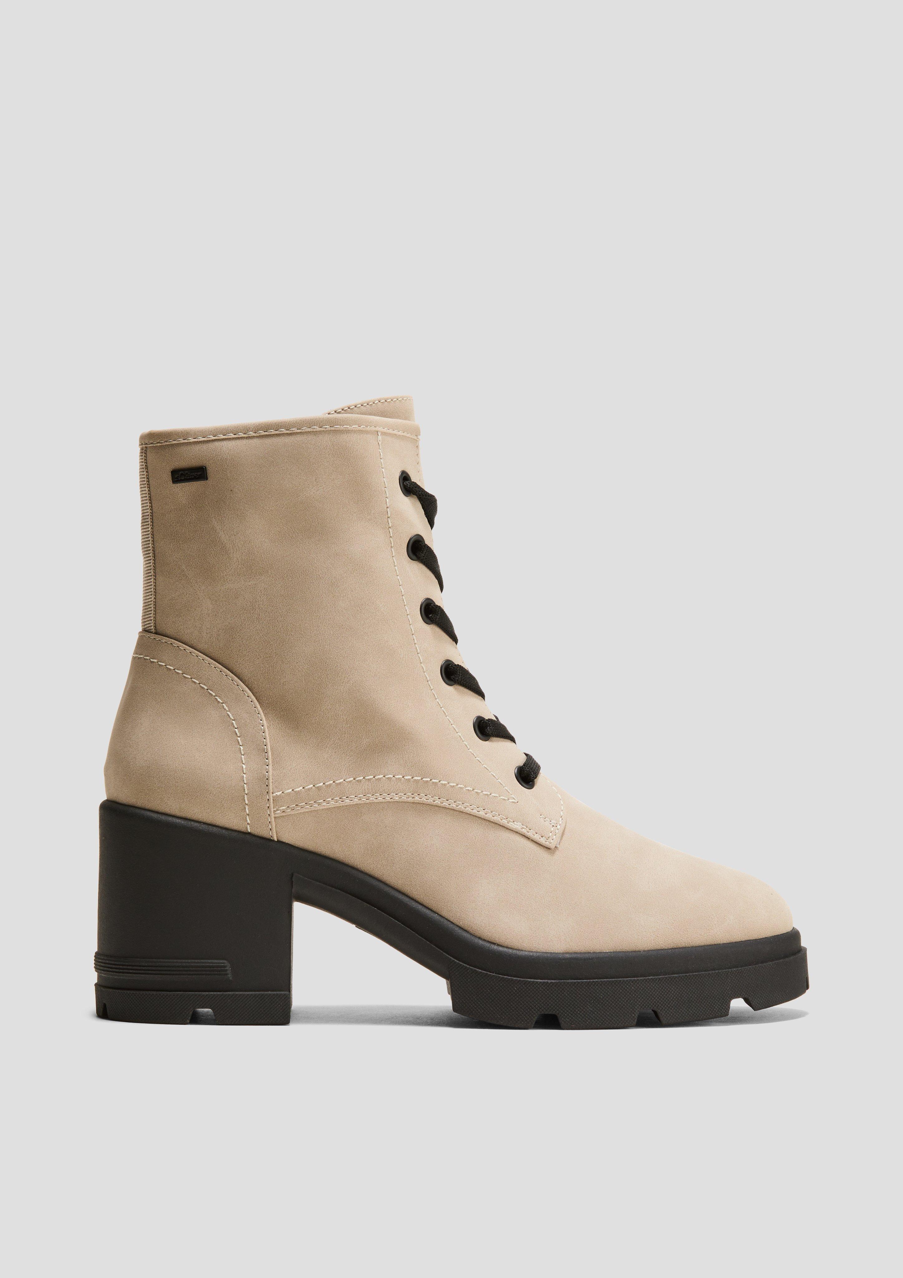 Stiefel mit Blockabsatz in Leder-Optik  6008283-341