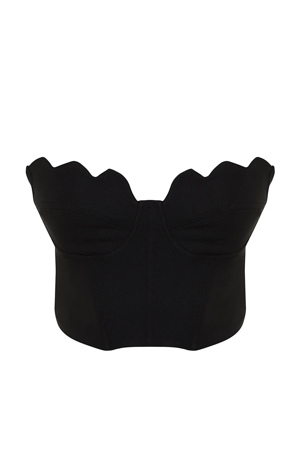 Trendyol Collection  Schwarzes Bustier mit Herzausschnitt TPRSS23BS00125