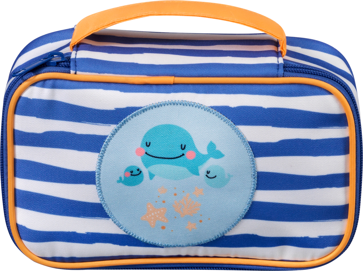 Kindertasche blau/weiß Wale, 1 St
