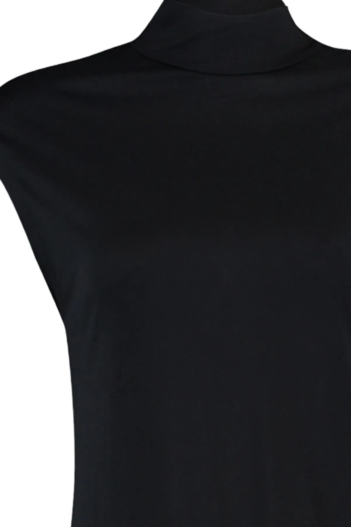 Trendyol Modest  Schwarze ärmellose Unterwäsche-Tunika aus Strick mit Stehkragen TCTSS21TN0249