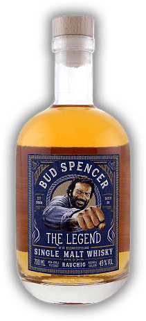 St. Kilian Bud Spencer The Legend Single Malt Rauchig 49% St. Kilian Bud Spencer The Legend Single Malt Rauchig 49% Der rauchige Bud Spencer Whisky aus einer neuen Produktreihe. 0,7	 Liter - Vol 49%
