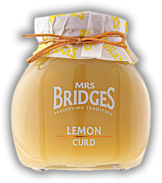 Mrs Bridges Lemon Curd 340g Mrs Bridges Lemon Curd 340g Traditioneller englischer Brotaufstrich. 340	 Gramm