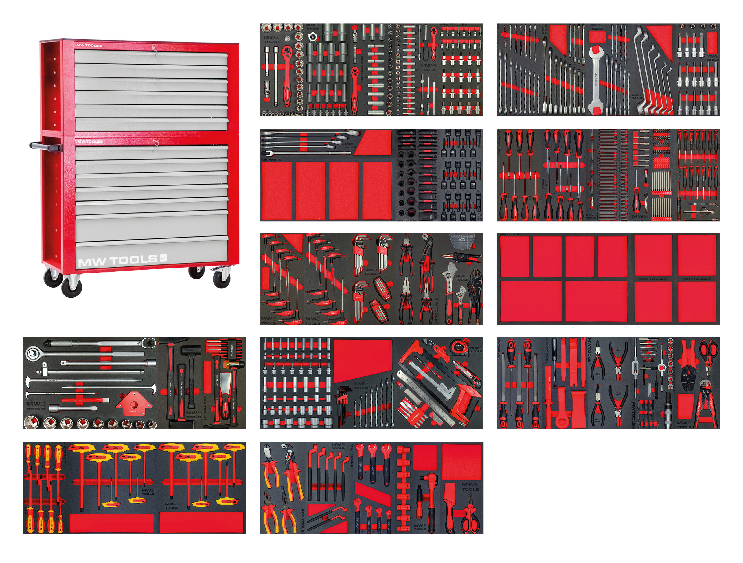 Metal Works 855006785 MWE999G36 Πλατύς εργαλειοφορέας με γεμιστήρα και βαλίτσα EV XXL 782 τεμαχίων