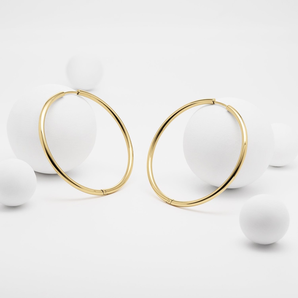 FAVS Créoles Acier inoxydable Boucles d'oreilles