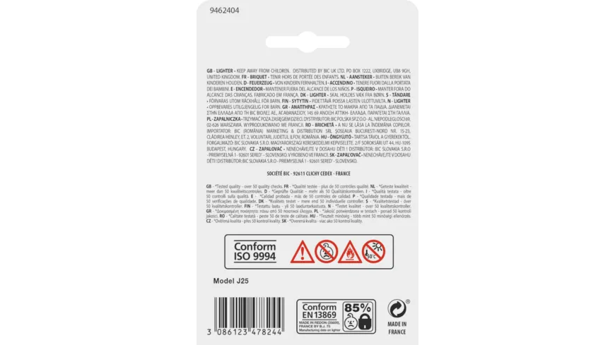 BIC Mini Reibradfeuerzeuge - Verschiedene Pastellfarben 3er Pack