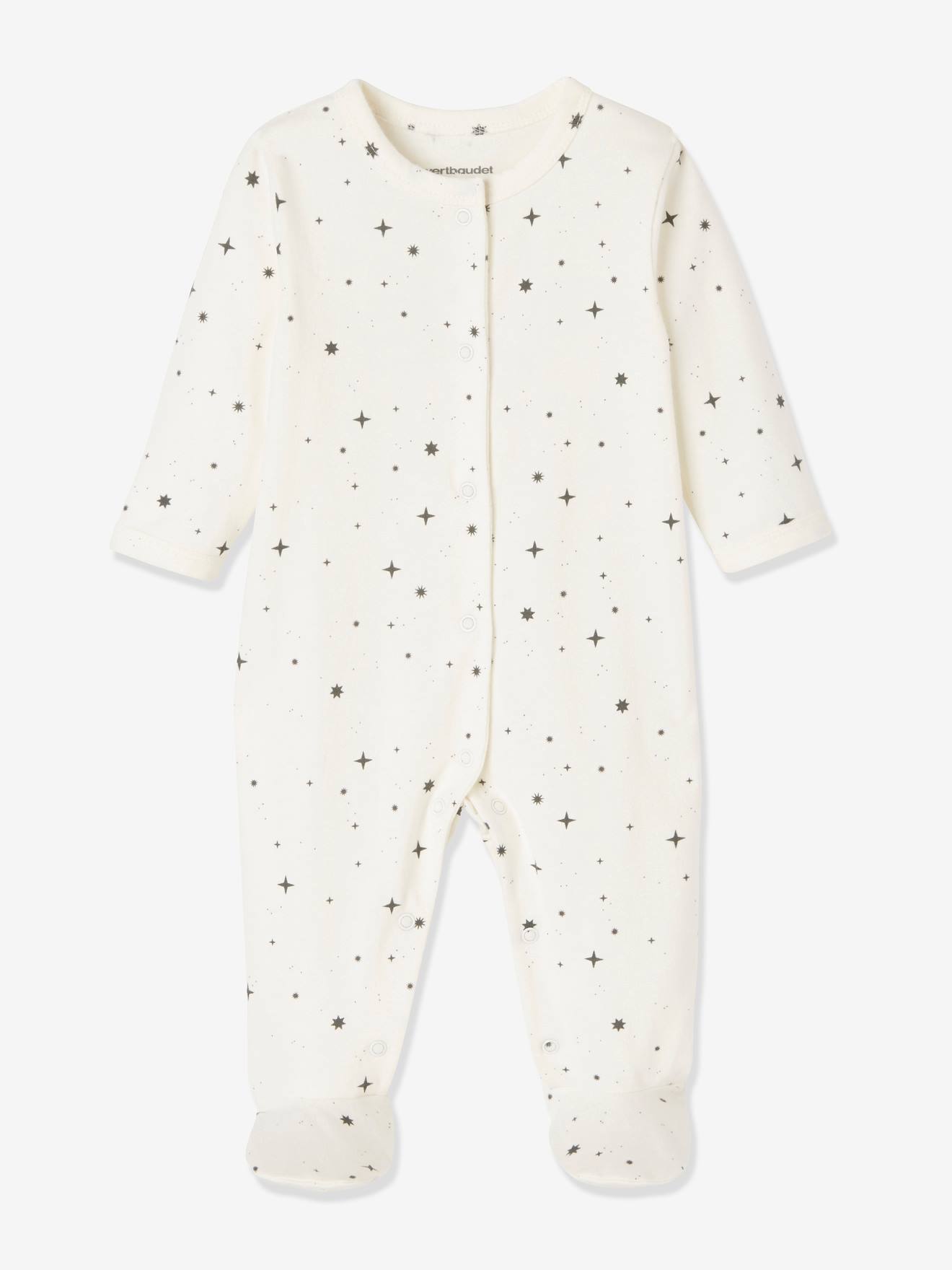 Vertbaudet Bio-Kollektion: 2er-Pack Baby Strampler - altrosa+wollweiß