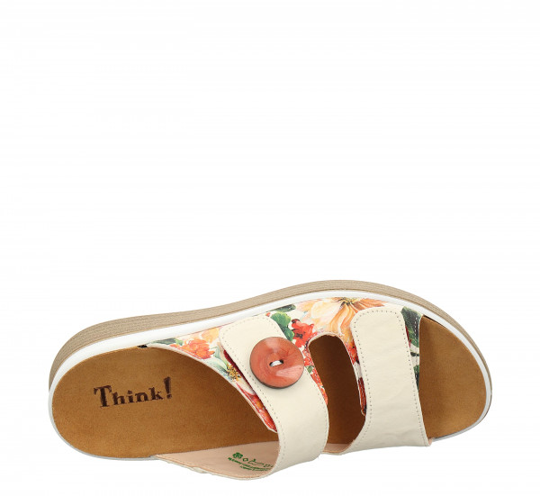 MEGGIE Pantolette - Ivory/Kombi