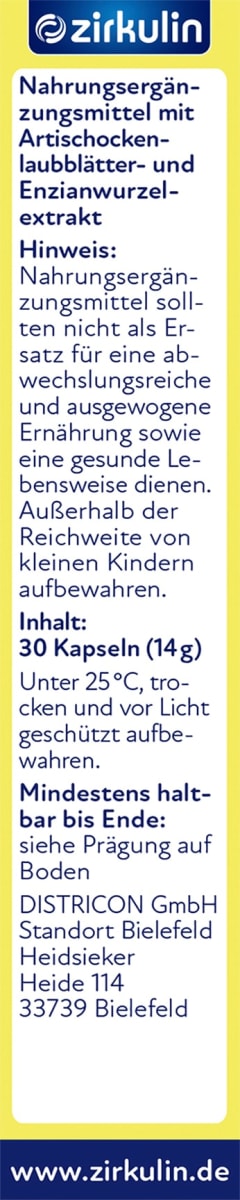 Verdauungshelfer Artischocke hochdosiert Kapseln, 14 g