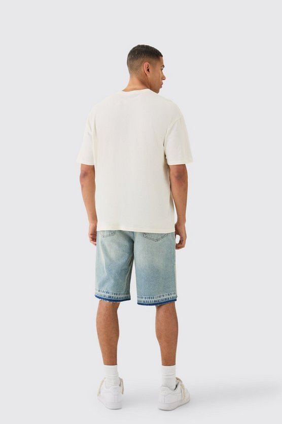 Oversize T-Shirt mit Homme Adler Print