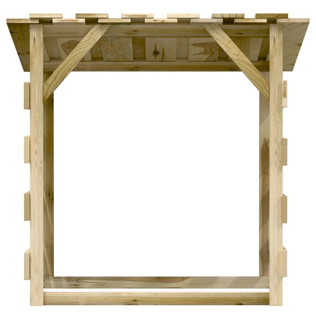 DOTMALL Kaminholzregal Kaminholzunterstand mit Dach aus Kiefernholz, 100x90x200 cm