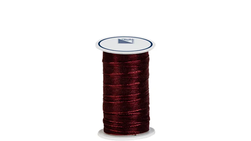 TRUBA Chiffonband mit Webkante 7mm x 5m bordeaux 5 m
