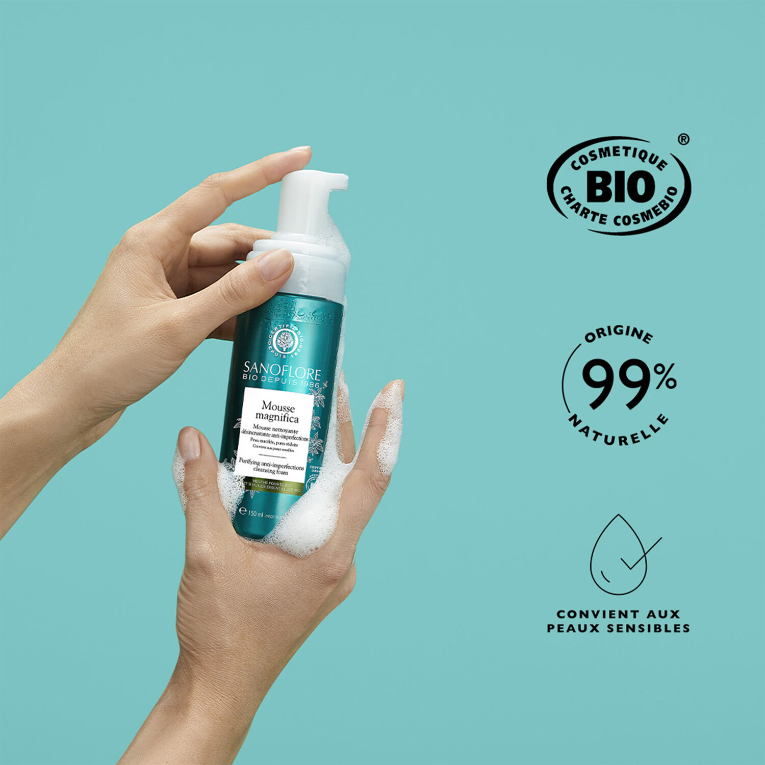Sanoflore Mousse Magnifica Nettoyant Purifiant 150 ml