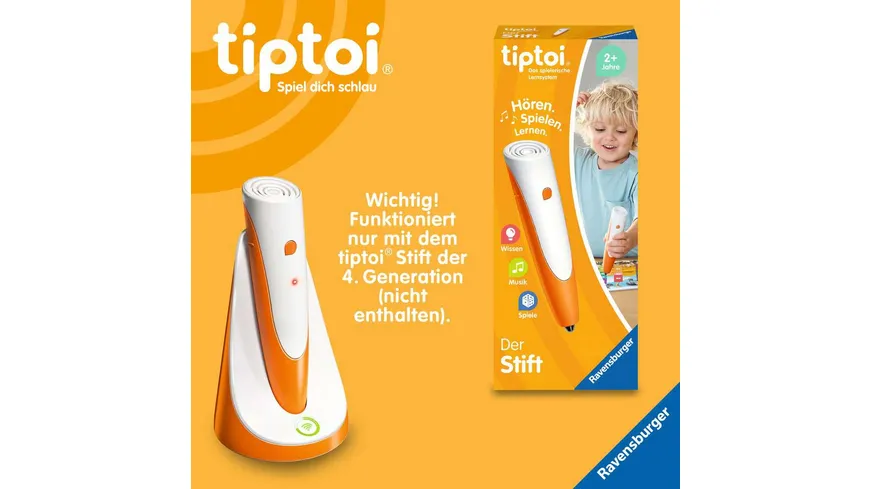 Ravensburger tiptoi - Ladestation - lädt Akku und Audiodateien