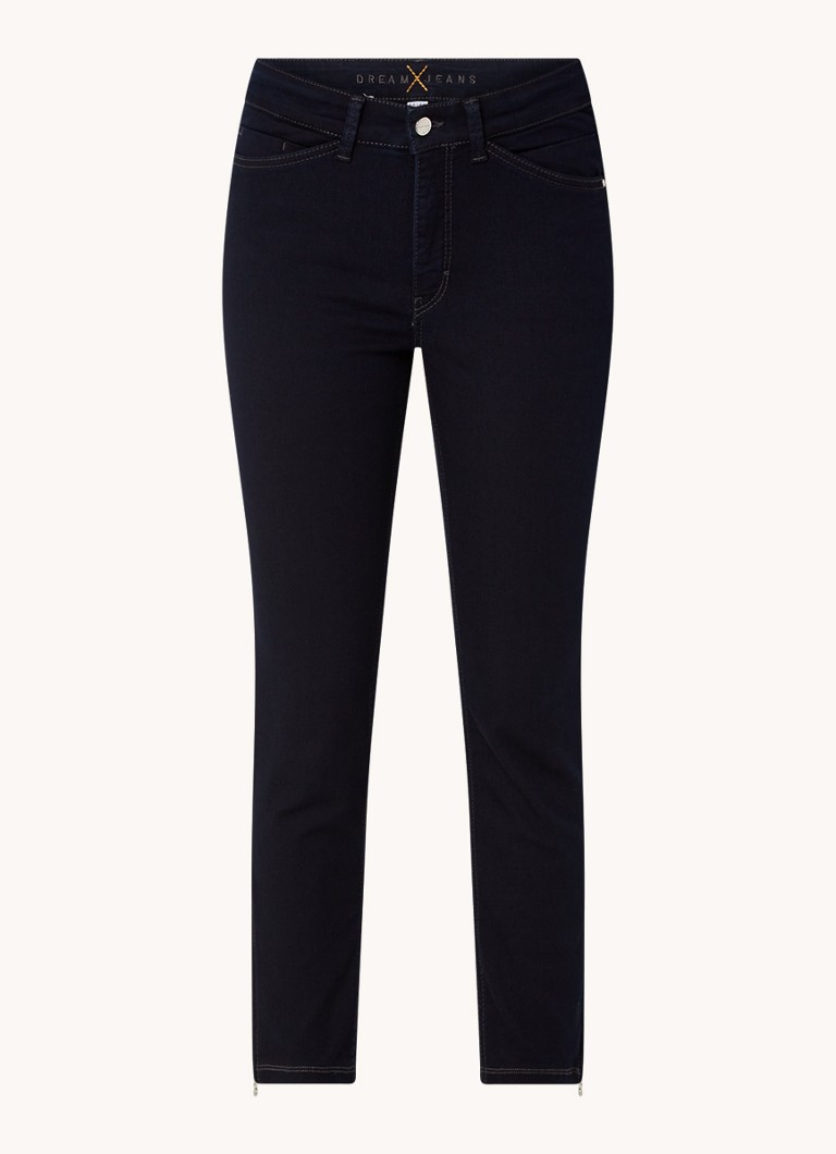 Blugi MAC Jeans Dream, crop, skinny, cu talie medie și închidere cu fermoar.
