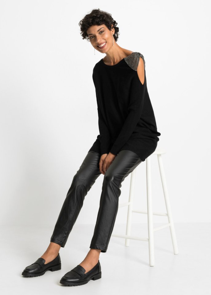 Pullover mit Glitzer-Steinchen