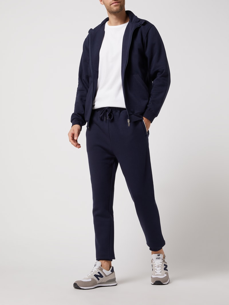 Sweatshorts mit elastischem Bund in dunkelblau