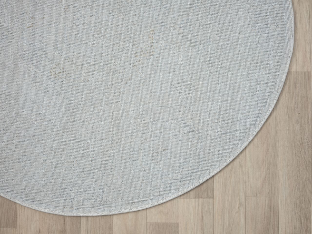 MyFlair Teppich Mabel, 120cm x 120cm, Farbe Beige, rund, Florhöhe 10mm
