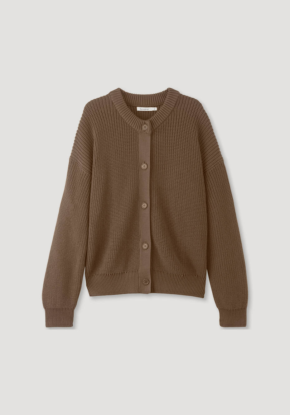 Rundhals-Cardigan aus reiner Bio-Baumwolle