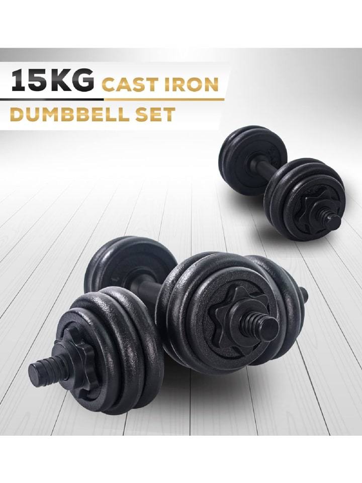 BnB Sports´ Bodybuilding Hantel, Hanteln set 15 & 20 kg, Gewichtstraining in Schwarz günstig kaufen 1