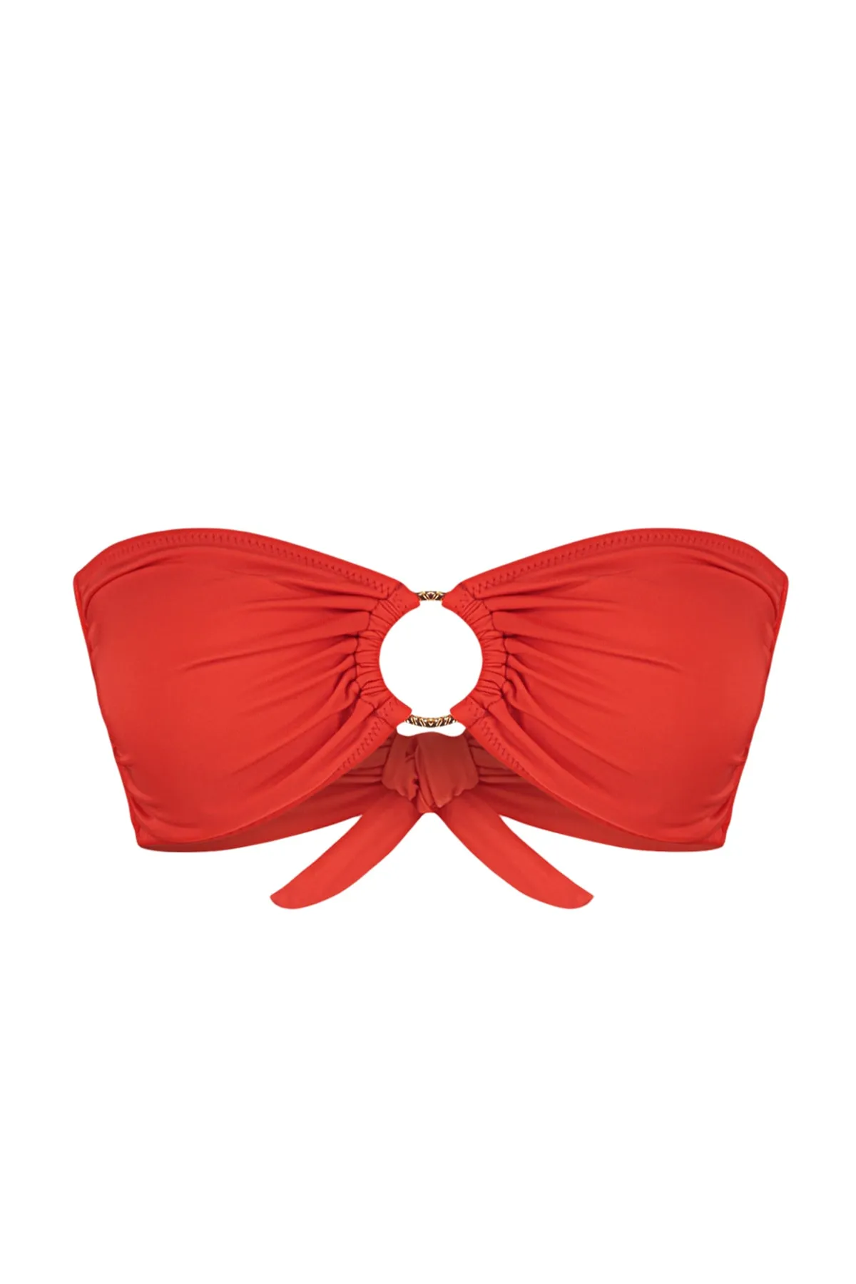 Trendyol Collection  Rotes trägerloses Bikinioberteil mit Accessoires TBESS22BU00001