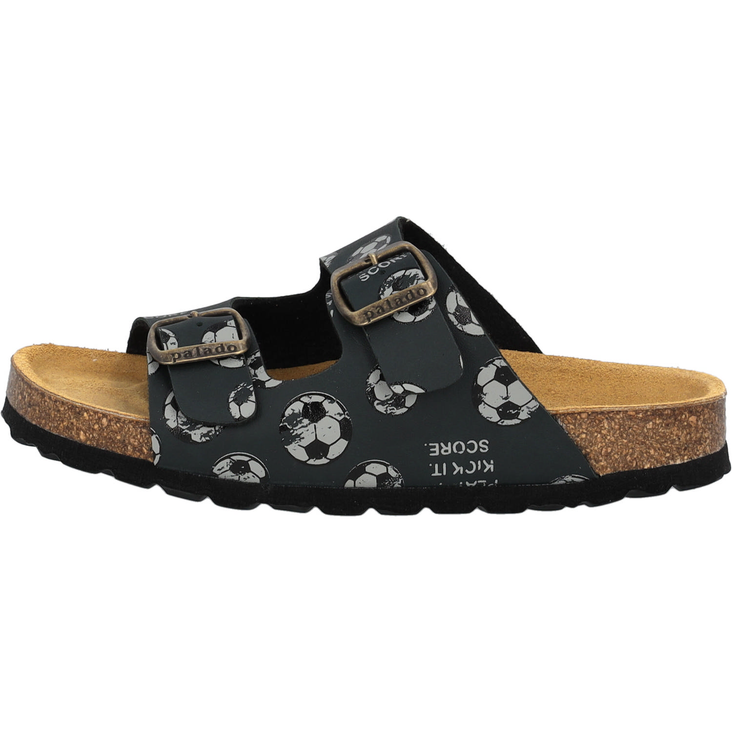 Palado Kids Korfu B Print, Pantoletten, Kinder, Schwarz