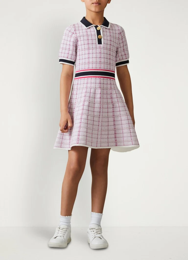 Abito chemisier in tweed Reiss Belle con inserti in lurex