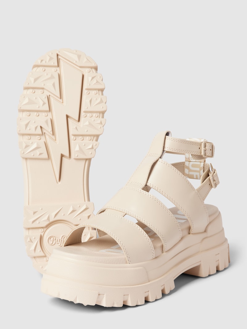 Sandalen mit Label-Details Modell 'ASPHA' in beige