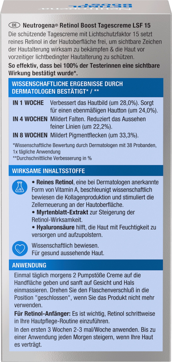 Anti Age Gesichtscreme Retinol Boost LSF 15, 50 ml