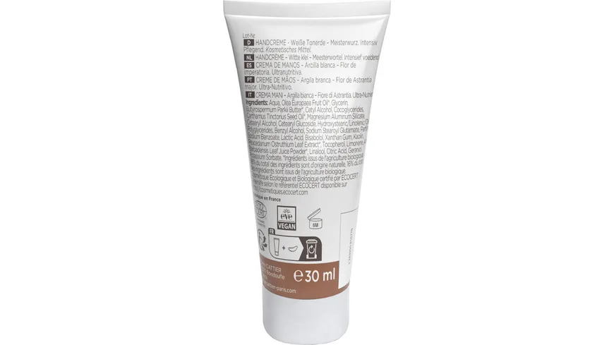 CATTIER Mini Handcreme - Reichhaltige Aufbaupflege 30 ml